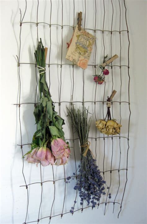 Vintage Fencing ~ Dried Flowers In The Laundry Room Or