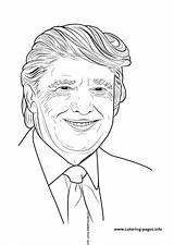 Coloring Trump Donald Pages Comments Library sketch template