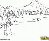 Coloring Hunting Hunter Kids Popular Library Clipart Coloringhome sketch template