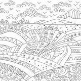 Krajobraz Kolorowanka Krajobrazy Kolorowania Czarny Tapeta Motyli Ksiazki Tapety sketch template