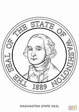 Coloring Washington State Seal Pages Printable Drawing Popular Coloringhome sketch template