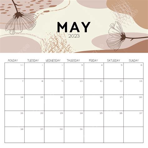 gambar kalender bulan mei  sederhana dua ribu dua puluh tiga bulan mungkin png  vektor