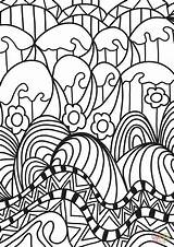 Abstract Coloring Doodle Pages Printable Categories sketch template