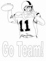 Coloring Football Pages Kids Printable Jersey Sports Team Players Go Falcons Quarterback Atlanta Clipart Football1 Sheet Drawing Blank Cliparts Quaterback sketch template