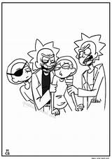 Coloring Pages Swim Adult Morty Rick Getdrawings sketch template