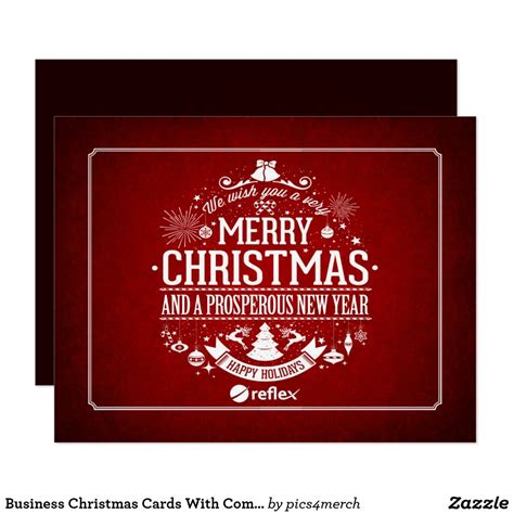 business christmas cards  company logo zazzlecom business