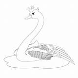 Swan Coloring Princess Pages Lake Book Getcolorings Getdrawings Animal Print Color Preview sketch template