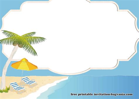 Free Printable Beach Theme Template Printable Templates