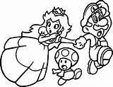 Mario Coloring Princess Pages Super Mushroom Peach Printable Print Kids Wecoloringpage sketch template
