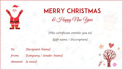 christmas gift certificate template holiday gift certificates dotxes