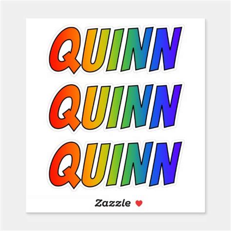 quinn  fun rainbow coloring sticker zazzlecom
