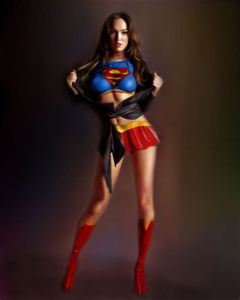 Megan Fox Inspired Supergirl Painting By ~soulofdavid On