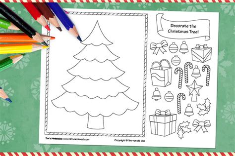 printable paper christmas tree template coloring page tims printables
