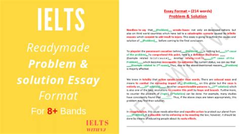 ielts writing task  problem solution essay band  format youtube