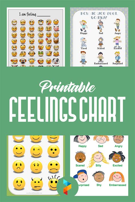 printable feelings chart printableecom