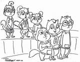 Coloring Pages Alvin Chipettes Getcolorings Chipmunks Color Chipmunk Printable Getdrawings sketch template