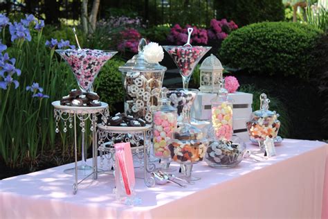 50th anniversary garden party themed candy table we made