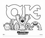 Kappa Oozma Coloring Sheets Disney Kids Monsters Inc sketch template
