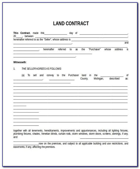 land contract purchase agreement ohio