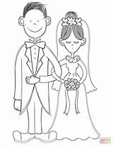 Coloring Bride Groom Pages Printable Wedding Choose Board Kids sketch template