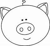 Pig Face Clipart Outline Clip Head Template Cartoon Faces Cute Cliparts Piggy Coloring Library Large Pigs Temple Clipartbest Printable Use sketch template