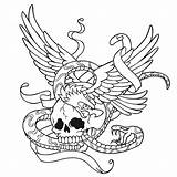 Coloring Pages Skull Snake Printable Wings Drawing Turn Into App Scary Eye Realistic Sea Seawing Getcolorings Fire Getdrawings Tattoo Print sketch template