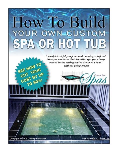 how to build your own custom hot tub swim spa plunge pool or exercise