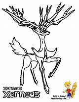Xerneas Pokemon Coloring Pages Bubakids Print sketch template