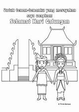Coloring Map Colouring Indonesia Hari Indonesian Template Templates sketch template