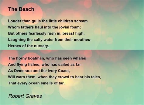 beach poem  robert graves poem hunter