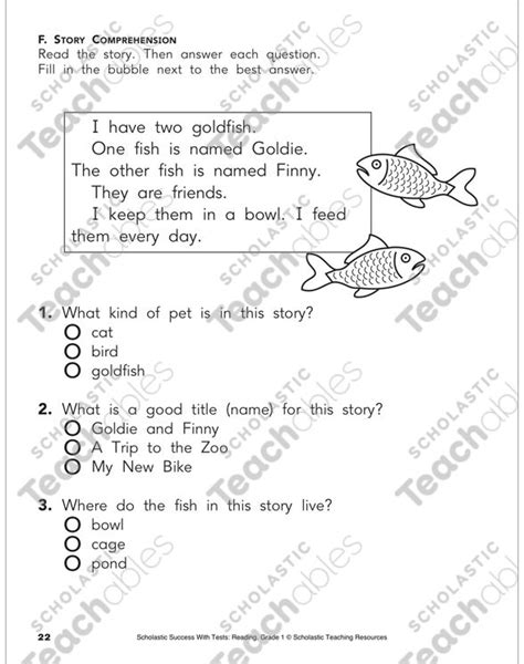 reading test prep grade  collection printable leveled learning