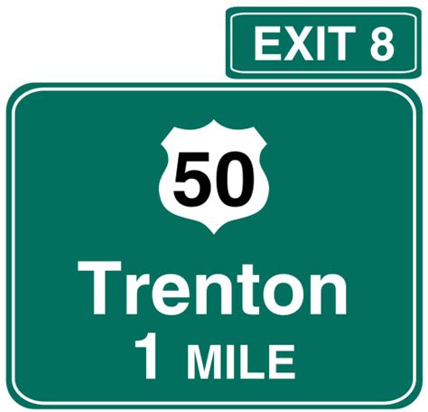 road signs exitinterstate freeway