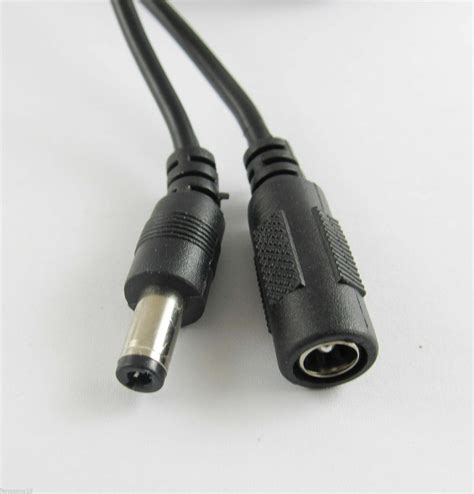 cctv dc power mm  mm female  male plug cable adapter extension cord  ebay