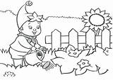 Garden Vegetable Coloring Pages Getcolorings Print Color sketch template