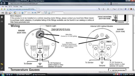 auto gauge oil pressure wiring diagram decalinspire