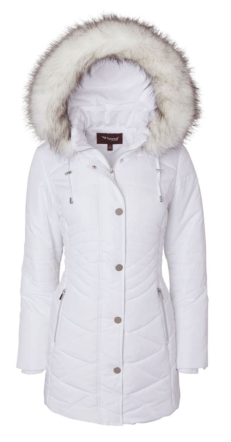 sportoli women longer length plush lined quilted winter puffer coat