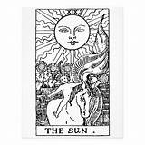 Tarot Coloring Pages Cards Card Color Printable Deck Sun Own Yourself Colouring Google Moon Adult Decks Arcana Major Search Meanings sketch template