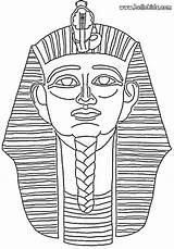 Coloring Pages Pharaoh Mask Egyptian Color Popular Egypt sketch template