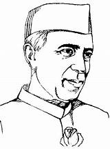 Nehru Jawaharlal Chacha Pandit Lal Jawahar Flickr Coloring sketch template