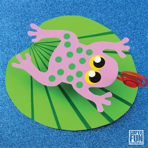 frog   lily pad  craft train