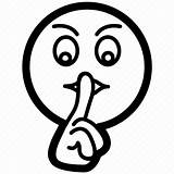 Silent Silencio Shh Lips Shhh Smiley Mute Emoticon Emojis Shushing sketch template