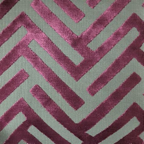 ministry geometric pattern cut velvet upholstery fabric   yard