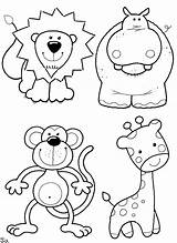 Coloring Animals Pages Print Cute sketch template