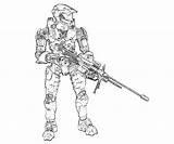 Halo Gun Coloring Pages Mechine John sketch template