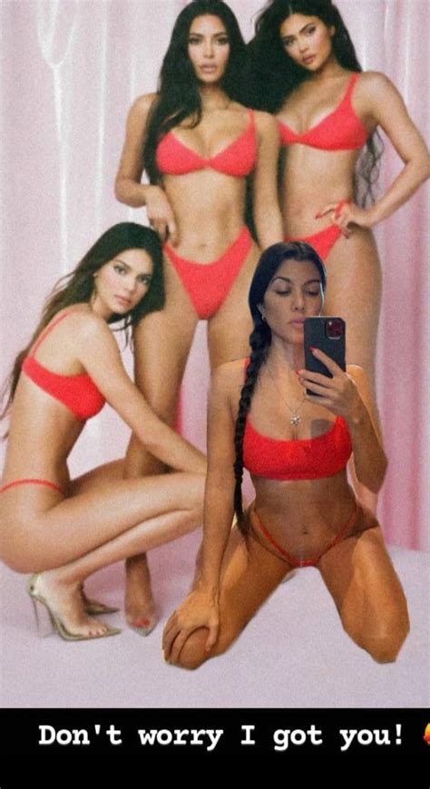 Kourtney Kardashian Shades Kim Kylie Kendall With Lingerie Pic