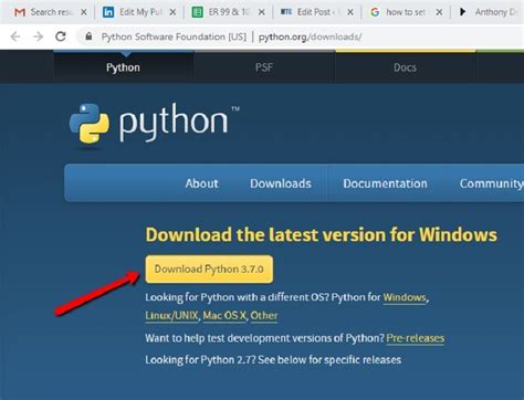 set  python  windows   tech easier