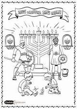 Hanukkah Coloring Pages Printable Fun Maccabee Judah sketch template