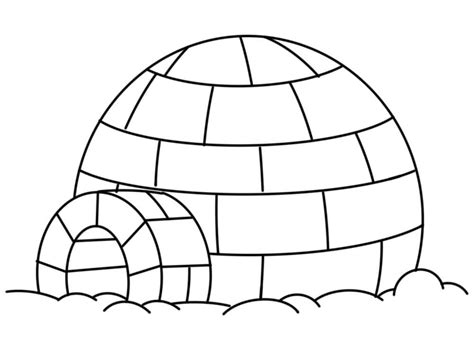 print igloo coloring page  printable coloring pages  kids