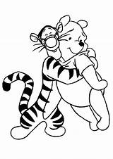 Tigger Pooh Coloring Winnie Pages Excited Disney Looking sketch template