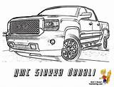 Coloring Truck Pages Gmc Sierra Denali Trucks Chevy Sheet Ram Pickup Dodge Yescoloring Print Sheets Color Book Para Jacked Ford sketch template